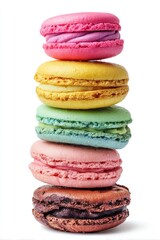 Stack of colorful macarons (3)