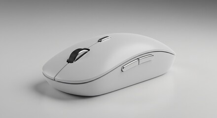 Minimalistische witte muis elegant gepresenteerd zacht licht. AI Generated