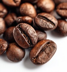 Obraz premium Close-up of roasted coffee beans (1)