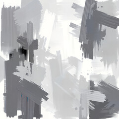 Broad Grey Brush Strokes On Canvas
