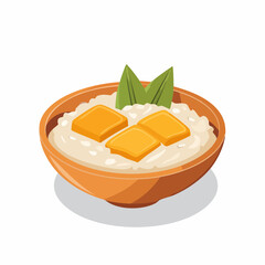 Delicious Mango Sticky Rice Dessert Bowl.