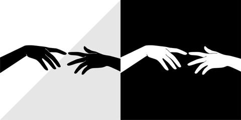 vector illustration of hands holding hands