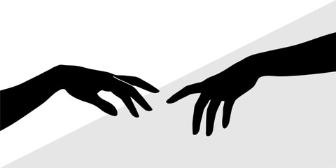 vector illustration of hands holding hands