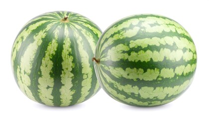Two watermelons isolated