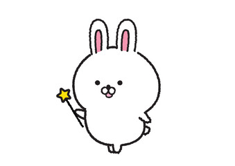 ゆる可愛いうさぎのイラスト
