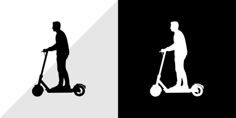 silhouette of a man with a suitcase
