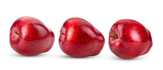 red apple isolated on transparent png ( Image from camera)
