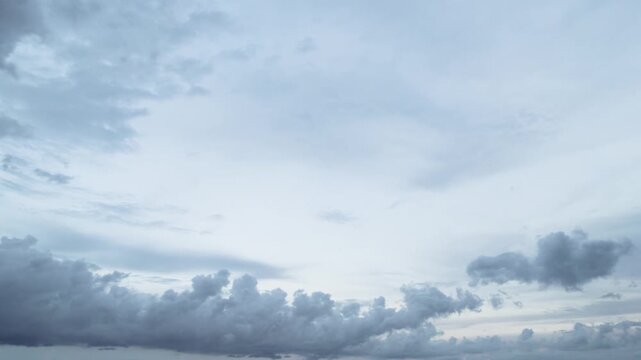 Cloudy Sunset Pan Aerial Sky