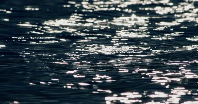 water ripple in sun reflection sunlight, water surface.