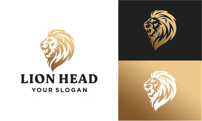 Lion logo design vector template illustration