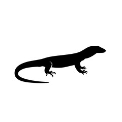 Silhouette of a Lizard Profile View Reptile Wildlife Animal.