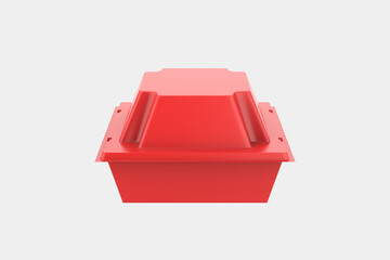  Plastic Food Box Mockup isolated on White Background. 3d illustration