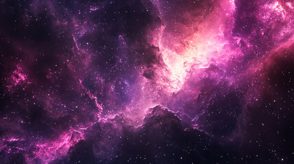 Fototapeta premium Deep Space Nebula with Blue and Orange Cosmic Dust