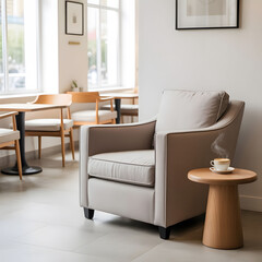 modern living room with fireplace