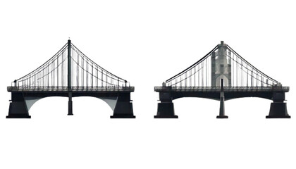 Obraz premium Bridge Icon Duo Bundle Isolated on Transparent Background