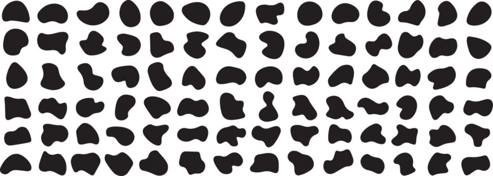 design, illustration, vector, black, blob, pattern, shapes, irregular, organic shapes, blobs, abstract, texture, background, element, random, fluid, natural, white, seamless, repetition, modern, artis