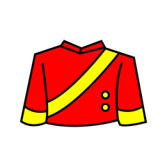 marching band clothes silhouette icon design template