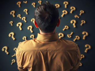 The Question Mark Maze and man