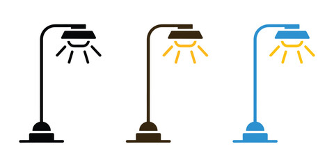 Street lamp icon vector. urban illumination and design symbol. vector illustration.