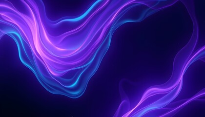 Abstract rendering of flowing, luminous, and vibrant purple and blue energy trails against a dark background.