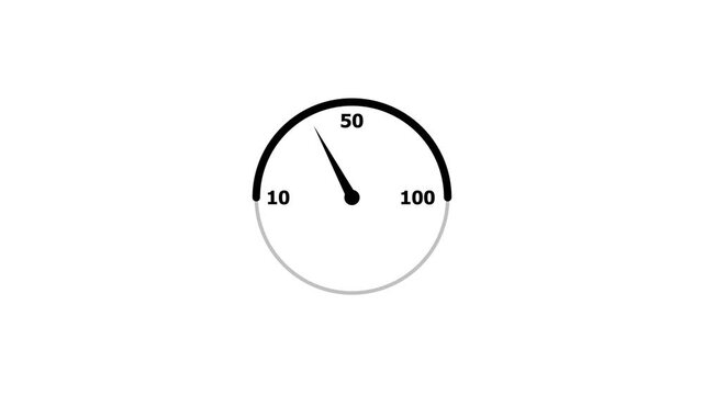 Car digital speedometer animation. Abstract motorcycle speedometer display or automobile odometer neon bright black color animation 4k video.