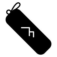 Sleeping bag icon Solid vector illustration