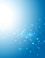 Obraz premium Abstract network graphic with light blue and white elements