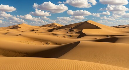 Desert Dunes Under a Cloudy Sky.