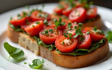 Homemade italian bruschetta. High quality