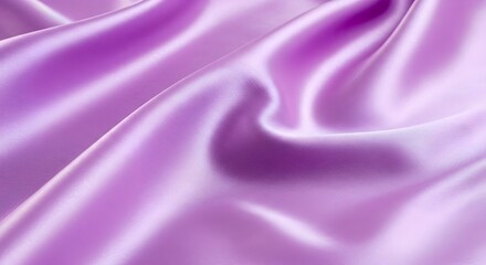 Luxurious lavender silk fabric, softly draped with elegant folds and shimmering highlights.