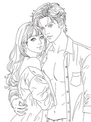  draft image of couple sexy posing