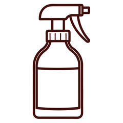 Simple outline vector illustration of a spray bottle clean scalable eps graphic vector