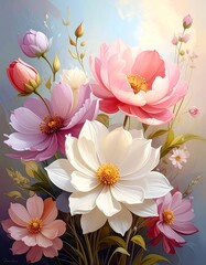 Bouquet of pastel flowers