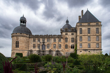 Exterior of the Château de Hautefort in the Dordogne region of France