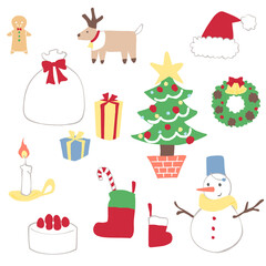 クリスマスのイラストセット