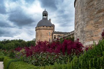 Exterior of the Château de Hautefort in the Dordogne region of France