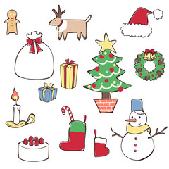 クリスマスのイラストセット