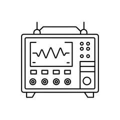 function generator icon isolated on white