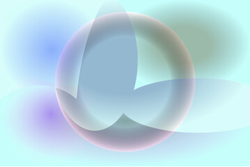 Blue abstract background with glowing circle, soft gradient and smooth texture, suitable for ocean, sky or modern technology design