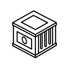jerrold cable box icon isolated on white