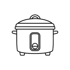 rice cooker icon isolated on white