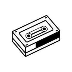 tape drive icon isolated on white