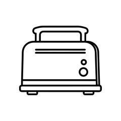toaster oven icon isolated on white