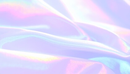 Fototapeta premium Soft, iridescent fabric drapes in pastel hues (2)