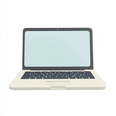 Minimalist Laptop Mockup with Blank Screen for Digital Designs