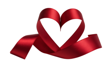 Red Ribbon Heart Shape db3b graphic isolated on a transparent background