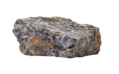 Fototapeta premium Grey and Brown Speckled Rock with Earthy Tones stone isolated on a transparent background