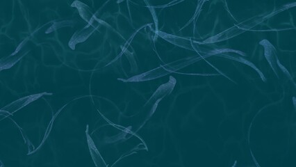 Dark teal blue abstract textured background with moody dramatic tone.