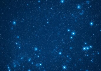 Obraz premium Infinite blue cosmic space featuring glowing stars in the night