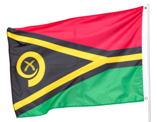 Flag of Vanuatu Isolated on transparent or white background